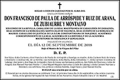 Francisco de Paula de Arróspide y Ruiz de Arana, de Zubiaurre y Montalvo